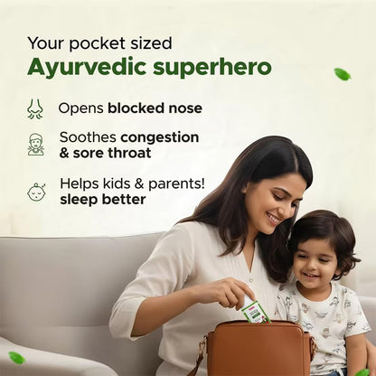 BabyOrgano Ayurvedic Cold Relief Roll On for Babies 0+ Months | With Eucalyptus, Tulsi & Lavender | Soothes Blocked Nose, Cough & Congestion | Camphor-Free | Pediatrician Tested, AYUSH Approved | 40ml