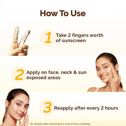 Mamaearth Chia Calming Sunscreen with Chia Seed & Ceramides for Hydrated Glow & Sun Protection | SPF 50 PA++++ | Co-Created With Top Dermats | For Dry to Normal, Sensitive Skin | Healthy Skin Barrier | In-Vivo tested | 50 g