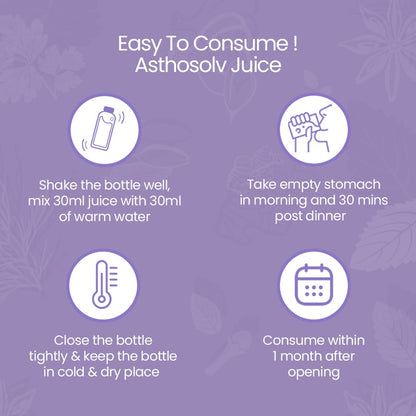 Krishna's Asthosolv Juice - Goodness of Tulsi and 16 other Herbs - Help Maintain Respiratory Health - 1000 ml