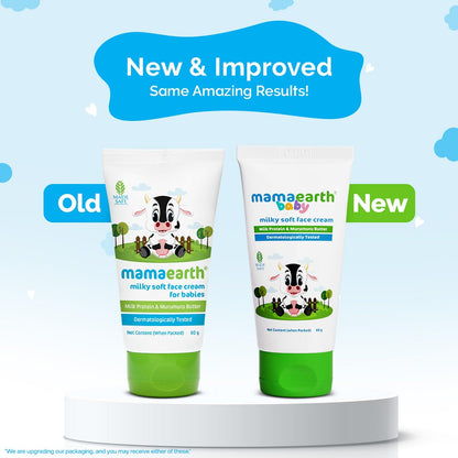 Mamaearth Milky Soft Natural Baby Face Cream for Babies, For All Skin Types 60 g