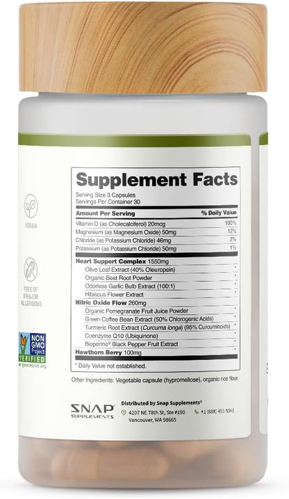 Supplement bottle with label showing 'Supplement Facts' and 'SNAP' branding.