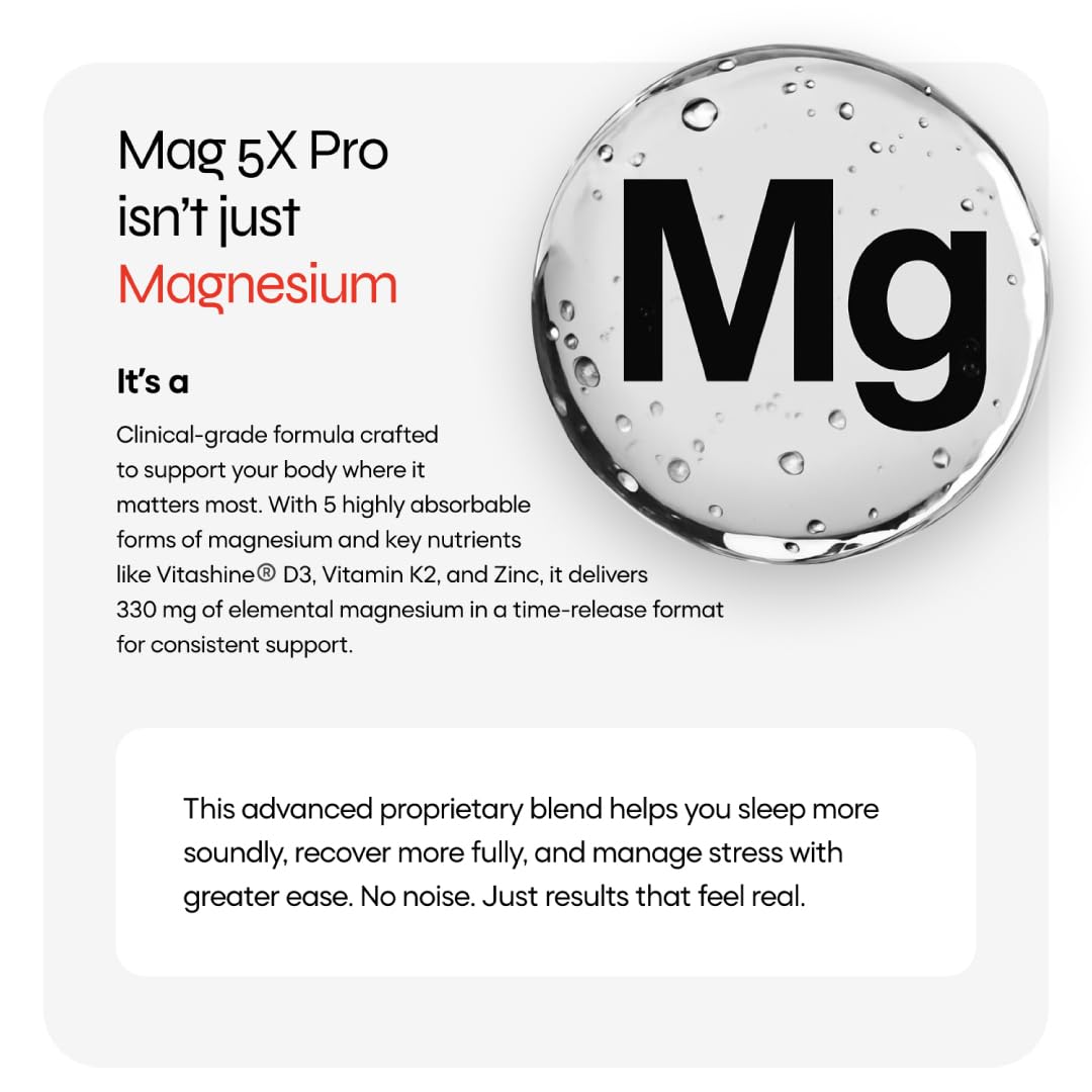 YourHappyLife 5X Magnesium Complex 1148 mg - 60 Capsules with Magnesium Glycinate, Malate, Liposomal, Phosphate, Aquamin | Advanced Time-Release Magnesium Supplement with Vitamin D3, K2 & Zinc for Sleep, Recovery & Stress Relief- Pack of 1