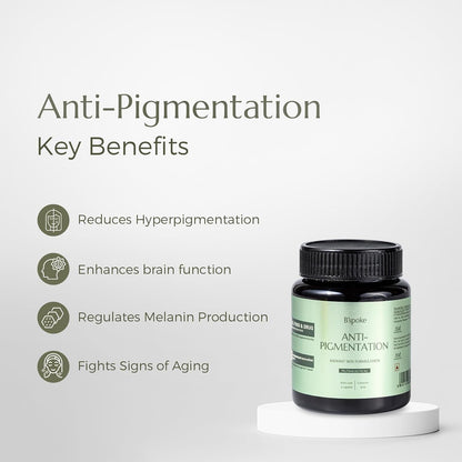 B’spoke Anti-Pigmentation | Daily Advanced Skin Support with L-Cysteine, Glutathione, Korean Red Ginseng & Primrose Oil | For Pigmentation, Dark Spots, Melanin Balance, Uneven Tone & Oxidative Stress | 60 Softgels | For Men & Women