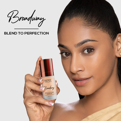 RENEE PRO Broadway Liquid Foundation - Eden, Full Coverage, Lightweight, Long-Lasting, And Highly Buildable. Delivers Velvety Matte Finish, Infused with Spf 15 & Argan Oil for Nourishment - 30ml