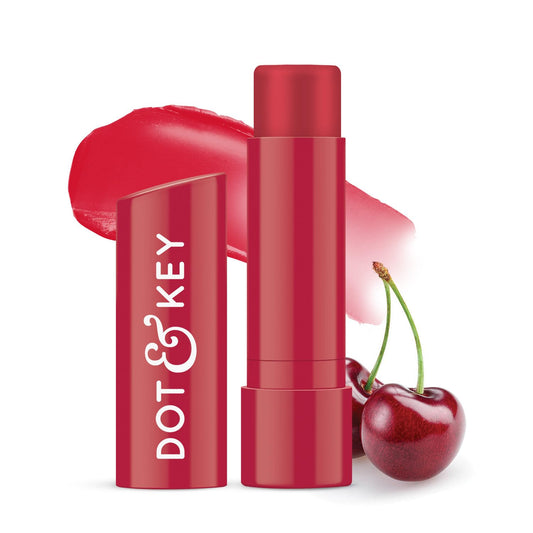 Zephivo Dot & Key Barrier Repair Hydrating Lip Balm SPF 50 | Cherry Crimson | Repairs Damaged Lip Barrier | High Tinted | 4.5 gm
