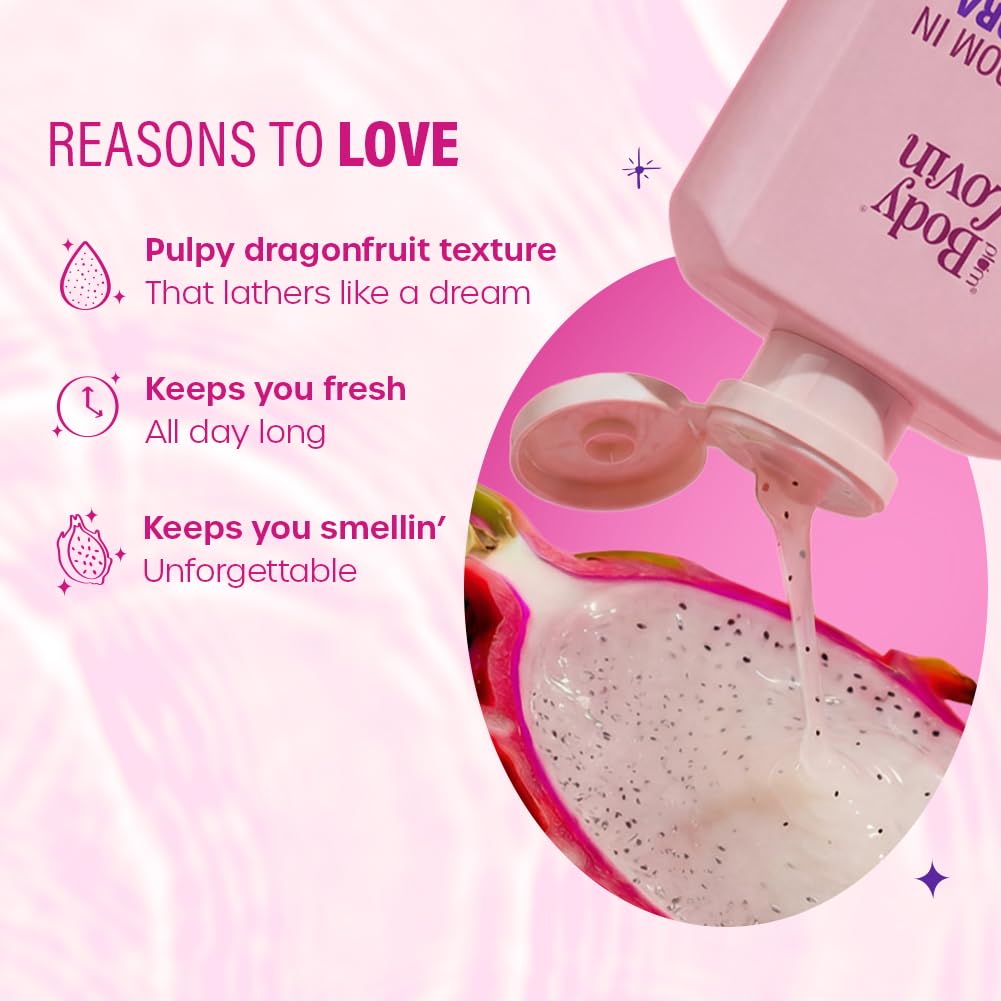 Plum BodyLovin’ Boardroom In Bora Bora Shower Gel | Hydrating & Brightening Body Wash | Dragonfruit Extract, Hyaluronic Acid Blend & Rice Water | Sweet Tropical Fragrance | 250 ml