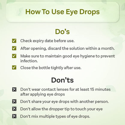 Netraprabha Plus Ayurvedic Herbal Eye Drops for Dry Eyes, Conjunctivitis, Swelling, Irritation, Tearing, Refreshing, Strained Eyes etc - 10ml