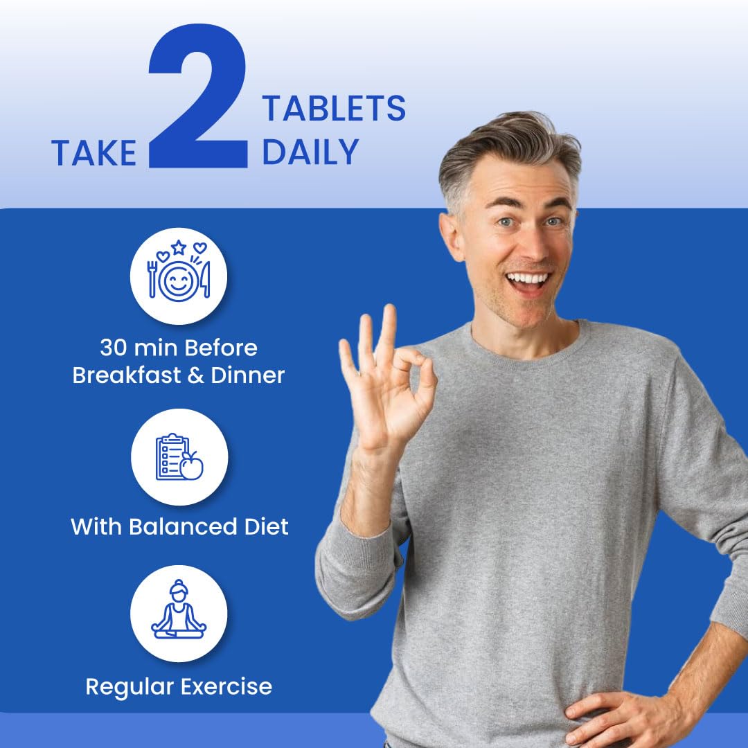 ZEROHARM Holo Diabetis Tablet | Nano Diabetic Care with Jamun, Ashwagandha & Shatavari | Help Manage Blood Sugar | Diabetic & Pre-Diabetis Supplements for Glucose Metabolism | Men & Women | 60 Tablets