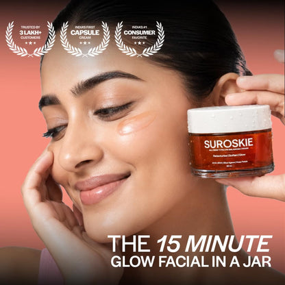 Suroskie Rosanna Rose Instant Glow Face Mask 50Ml | With Rose & Aloe Vera | For Cleans Pores & Dark Spot | Spa Glow At Home | Facial In A Jar | Korean Face Mask For Glowing Skin |Men & Women