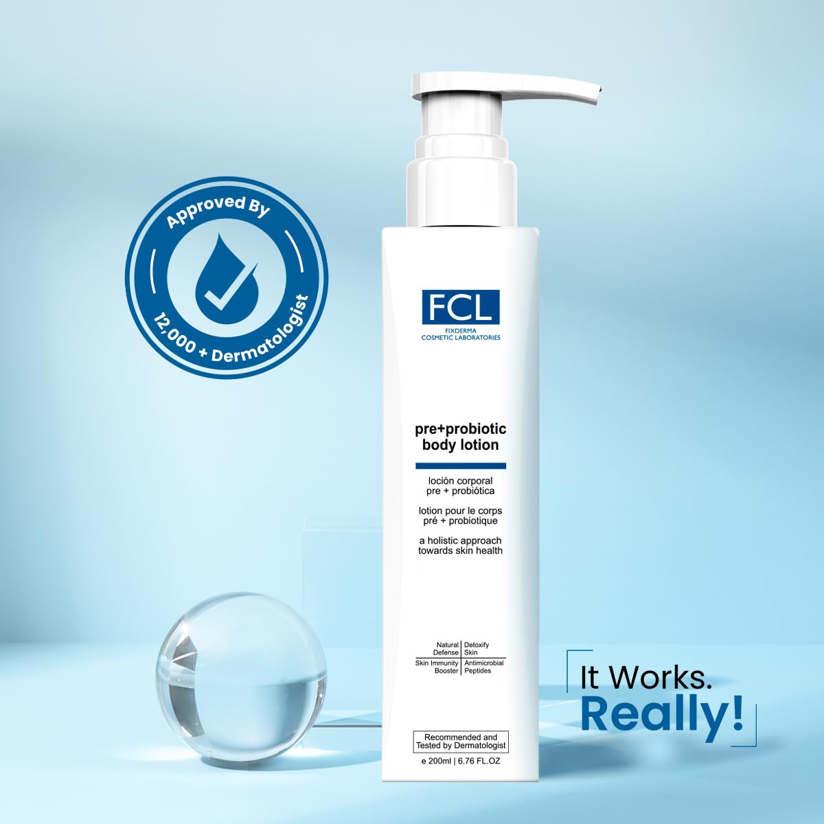 FCL Pre+Probiotic Body Lotion,W/Probiotic, Restores The Skin Barrier, Suitable For Eczema & Itch-Prone Skin, 200ml