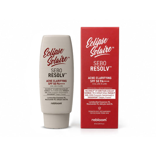 Eclipse Solaire SeboResolv Acne Clarifying SPF 50 PA++++ (UVA, UVB, IR & BR) | No white cast | Non-greasy | Oily/Acne prone skin 60ml
