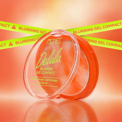 RENEE Delulu Blurring Gel Compact | Matte Finish, Controls Excess Oil, Reduces Shine, Blurs Pores | With Jojoba Oil and Vitamin E, For All Skin Types | 5g