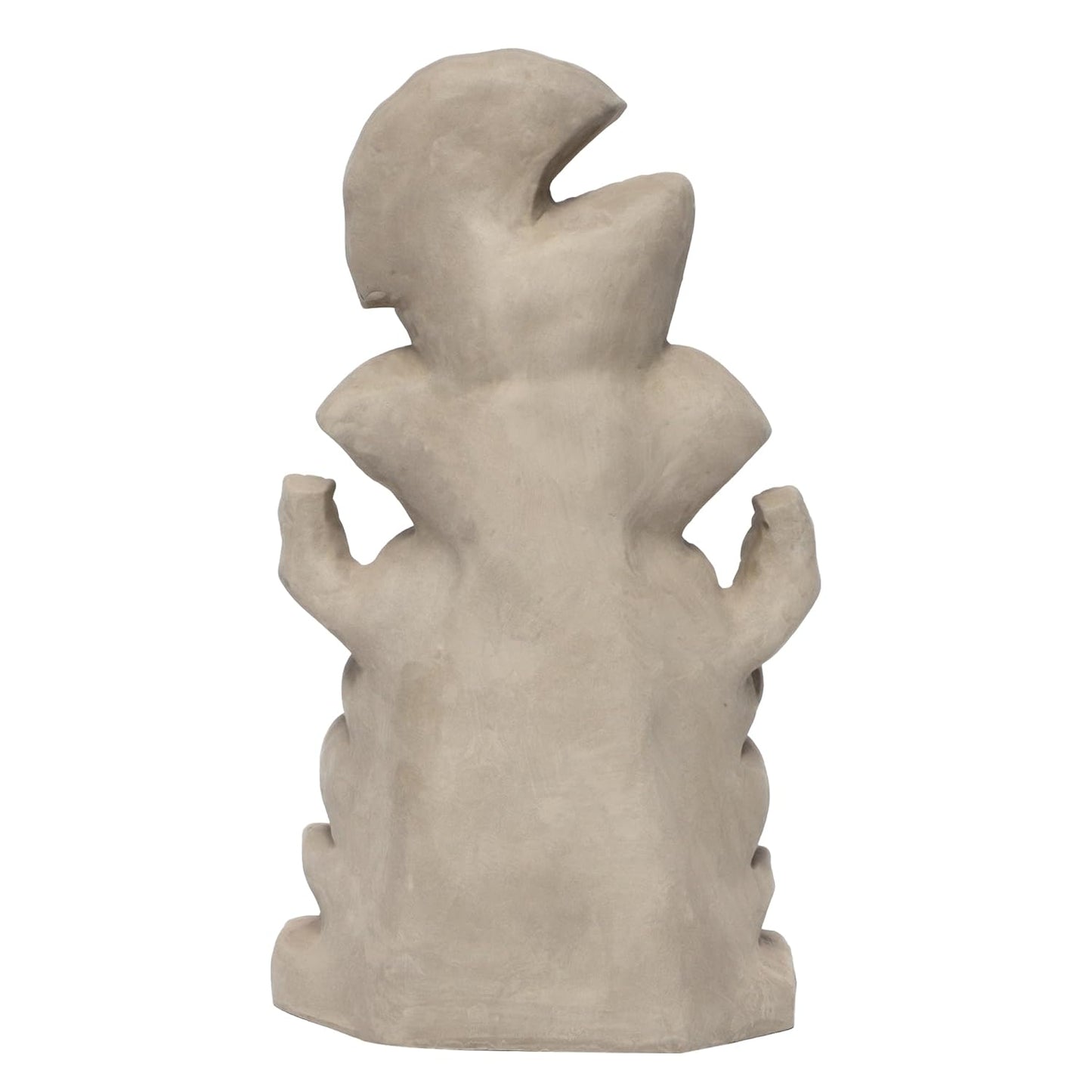 KSI Eco Friendly Ganesha Idol 9.8 Inches | Water Soluble Ganpati Murti for Home Visarjan | Pagdi Ganesh Without Paint | Biodegradable Idol for Ganesh Chaturthi