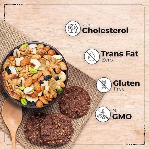 Nut O Nut Healthy Mix Dry Fruits (Almond,Cashew(W240),Walnut,Green And Black Raisin Cranberry,Sunflower Seeds,Pumpkin Seeds) Nuts (Jar Pack) 250G Power Of 9 Dry Fruits Protein Rich Snack Panchmeva