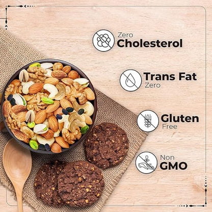 Nut O Nut Healthy Mix Dry Fruits (Almond,Cashew(W240),Walnut,Green And Black Raisin Cranberry,Sunflower Seeds,Pumpkin Seeds) Nuts (Jar Pack) 250G Power Of 9 Dry Fruits Protein Rich Snack Panchmeva
