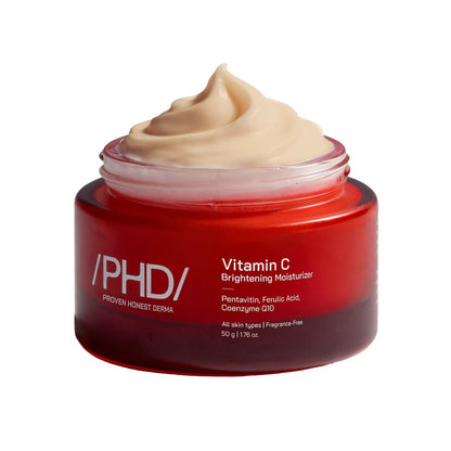 /PHD/Vitamin C Brightening Moisturizer | Vitamin C Cream for Face & Glowing Skin | Brightening Moisturizer with Pentavitin, Ferulic Acid & CoQ10 | For Men & Women | Lightweight Day Cream | 50 g