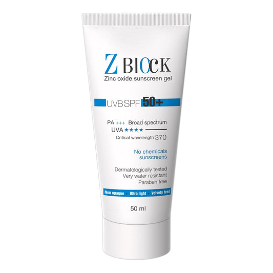 Sanaxia Cosmetics, Z-Block 25% Zinc Oxide Sunscreen Gel, Spf 58, 50 Ml, All Skin Type