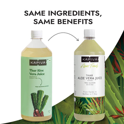 Kapiva Wild Amla 1L + Kapiva Thar Aloe Vera Juice (with Pulp) | Cold-pressed Juice Combo to Help with Glowing Skin, Hair Care, and Detox (1L)