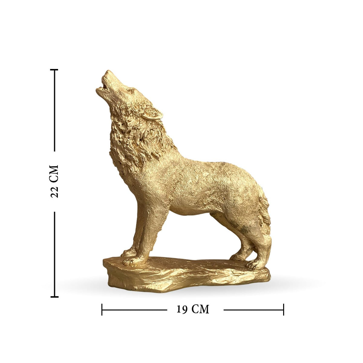 Beautiful Lion Statue for Home Decor (Pack of 1, Golden)
