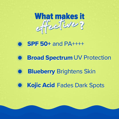 Aqualogica Bright+ Makeup-Set Sunscreen Mist SPF 50+ PA++++ with Blueberry & Kojic Acid | Ultra-Fine Mist for Easy Application over Makeup | Quick Drying | Sets Make-Up | No White Cast | Easy Reapplication | Hydrates & Refreshes | 80 ml