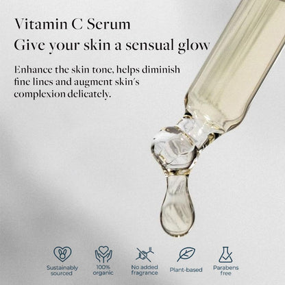 Sadhev Ayurvedic Vitamin C Face Serum For Glowing and Clear Skin With Pomegranate Seed Oil And Natural Vitamin E - 30ml (Pack of 1)