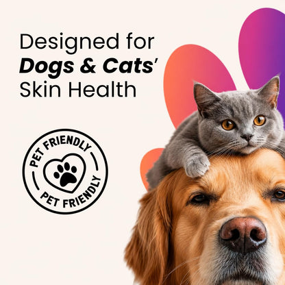 Petroyale Antimicrobial Skin Relief Spray for Dogs & Cats with Nano Silver – Anti Itch Pet Skin Care Spray for Dry, Sensitive & Irritated Skin, Supports Skin Hygiene, 50 ml