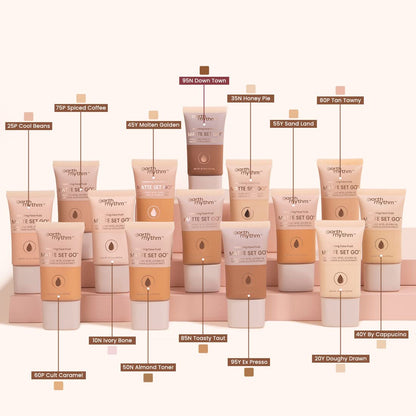 Earth Rhythm Matte Set Go Foundation with SPF 30, Pa++++ | Hyaluronic Acid, Niacinamide Acid, Jojoba Oil & Lotus Extract | Smooth Finish, Sun Protect & super Hydrating | Tan Tawny – 30ml