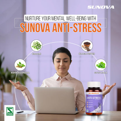 Sunova Anti-Stress (Stress Relief Formula), 60 Capsules