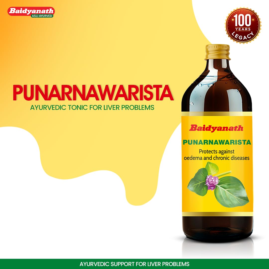 Baidyanath Punarnawarist - 450 ml | Ayurvedic Regenerative Tonic for Liver | Inflammation Care