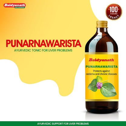 Baidyanath Punarnawarist - 450 ml | Ayurvedic Regenerative Tonic for Liver | Inflammation Care