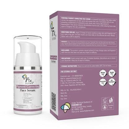 Fixderma Tranexamic Acid Pigment Correcting Serum | Face Serum for Melasma, Hyperpigmentation & Acne Spots | Acne Face Serum for Men & Women - 15g
