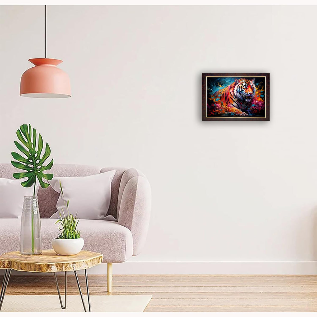 Premium Sparkle Lamination, Tiger Photo Frame, Copper Gold, 14x20 Inch 24248