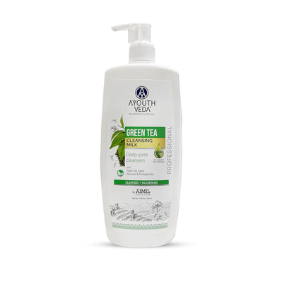 Ayouthveda Green Tea Cleanseing Milk is a deep-Cleanser |Smoothens & Softens Skin|for both men and women|All skin types(500g)
