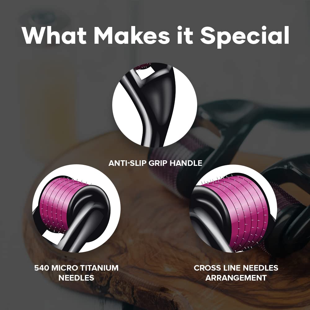 mars by GHC Ultimate Hair Care Combo: Biotin Tablets and 0.5mm Derma Roller | Promote Hair Growth, Strengthen Hair, Achieve Glowing Skin | Combat Nail Brittleness | Suitable for All Skin Types