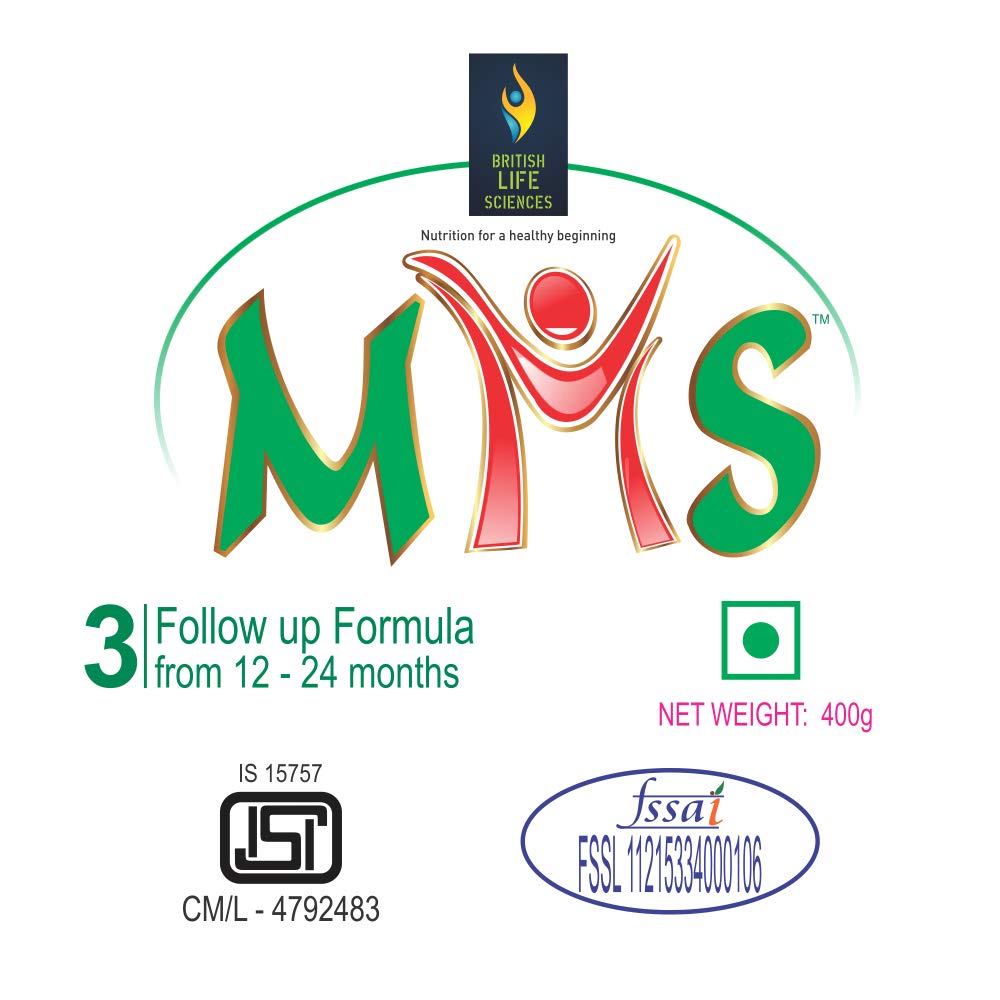 MMS follow-up formula packaging with British Life Sciences logo on a white background