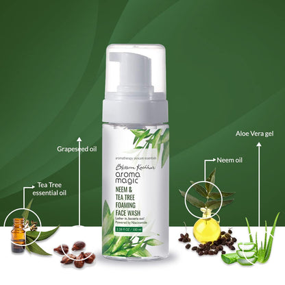 Aroma Magic Neem & Tea Tree Foaming Face Wash - 100ml (Pwrd by Niacinamide)