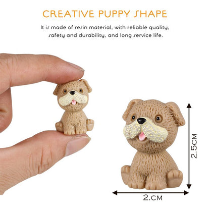 4 Pcs Cartoon Puppy Ornaments Cute Miniature Dog Figurine Animal Dog Characters Toys for Home Garden Dollhouse Cake Topper Decoration