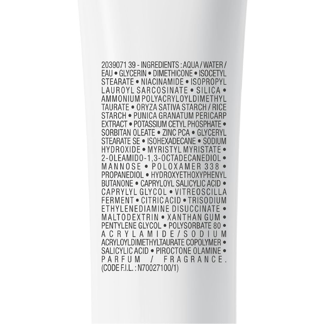 List of ingredients on a white background