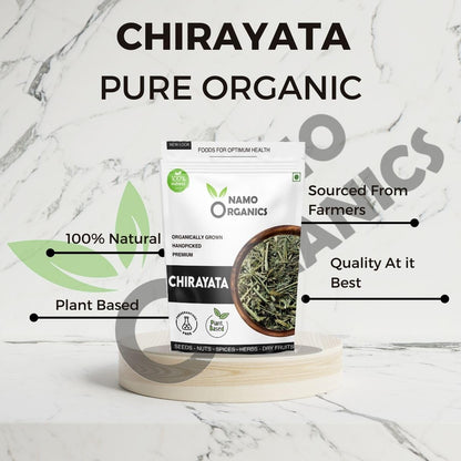Namo Organic Chirata powder - 150 gram - chirayata Powder - Double Filtered - No additives, Pure & Natural chirata, bitter stick