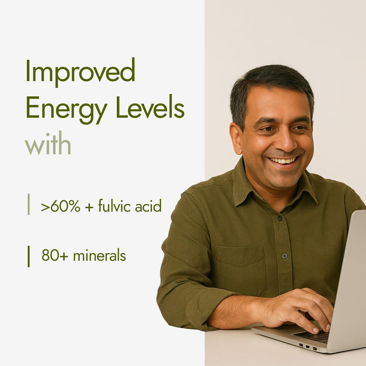 Kapiva Shilajit Energy Mix | Badam Flavour | Energy Drink for Men | Natural Nutritional Supplement |60% + Fulvic Acid, 80+ Minerals | Pure Himalayan Shilajit, Ashwagandha, 5g Protein | Improves Daily Energy, Stamina and Focus| 400g