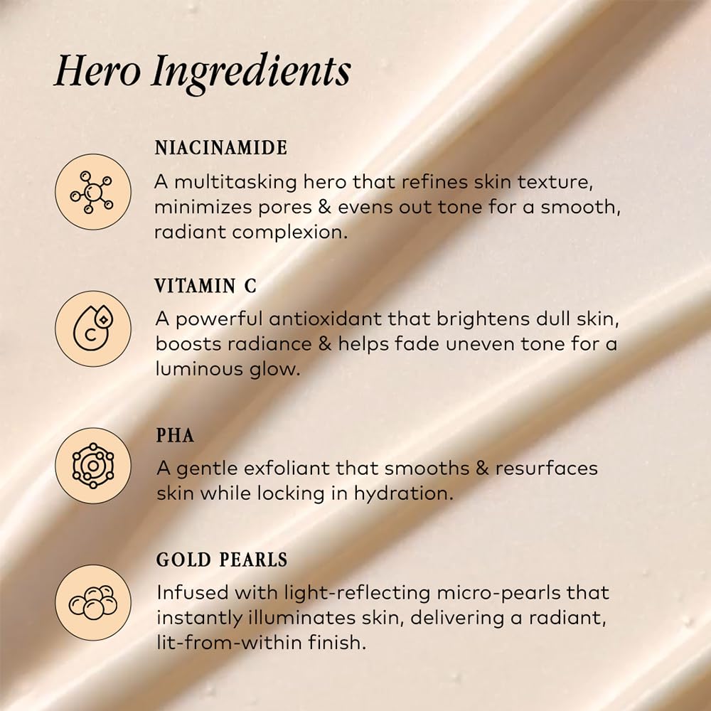 List of hero ingredients with descriptions on a beige background