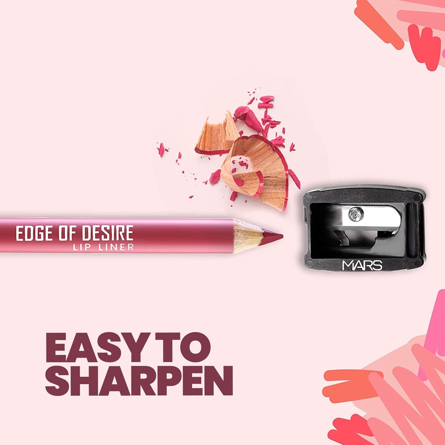 MARS Edge of Desire Lip Liner | One Swipe Smooth Application | Long Lasting Lip Pencil (1.4gm) (14-CHOCO BUTTER)