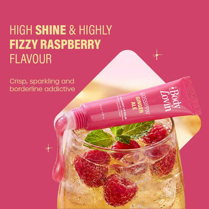 Plum BodyLovin’ Gossippin’ Ginger Ale Glassic Lip Balm | Coral Pink Shimmer Gloss Tint | Hydrating Lip Balm with Hazelnut Oil, Ceramides & Hyaluronic Acid | Moisturizes Dry & Chapped Lips | 10 g
