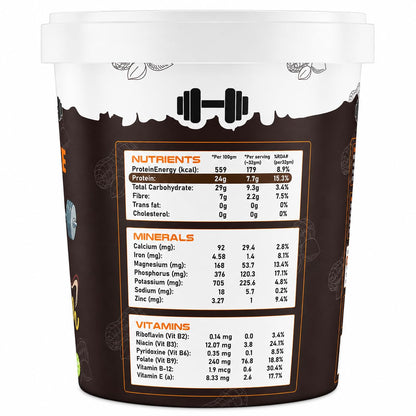 Growfitz CHOCO LAVA Peanut Butter | Indulgent Chocolate Taste | 24 g High Protein | Crunchy Peanut Butter Spread | No Palm Oil | No Added Sugar | Protein Rich, 800g - Pack of 1