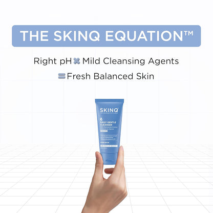 SKINQ Daily Gentle Cleanser | Niacinamide Face Wash with Evening Primrose Oil & Glycerin |Removes Dirt in 1 Wash | In-Vivo Tested | No SLS, No Parabens | For All Skin Types | Dermat Formulated | 100 ml