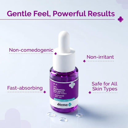 The Derma Co 10% Niacinamide Serum with 2% Zinc, Powered by Deep Penetration Formula™ | Fades Acne Marks, Controls Oil & Reduces Dark Spots | 10 ml