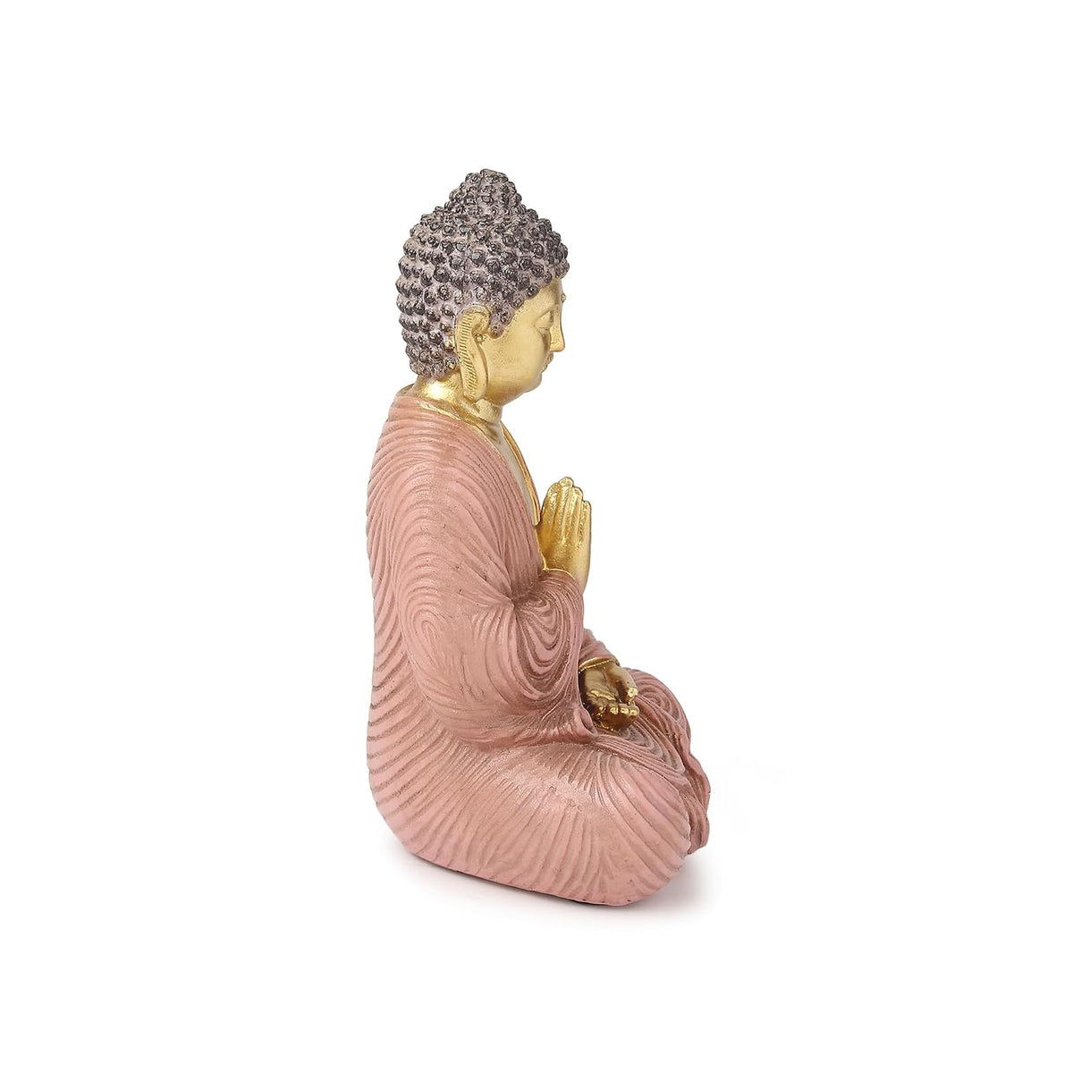 Buddha Statue | Decoration Items for Living Room | Showpiece for Home Decor Living Room | Buddha Idol (Pink: L11xW9xH16 cm)