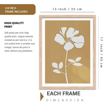 Boho Art Home Decoration Painting | Paintings With Frame For Living Room Bed Room Hotel Wall Decor Digital Reprint Set of 3 (13X17 inch)