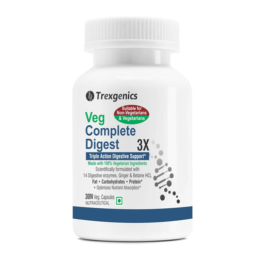 Trexgenics Veg Complete Digest 3X supplement bottle on a white background