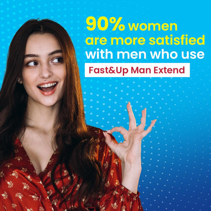 Fast&Up Man Extend | Testofen® Fenugreek Extract |Nitric Oxide Booster + Energizing Blend | Shatavari | Brahmi| Helps Improve Vitality & Stamina | Pack of 20 Effervescent (Cola Flavour)